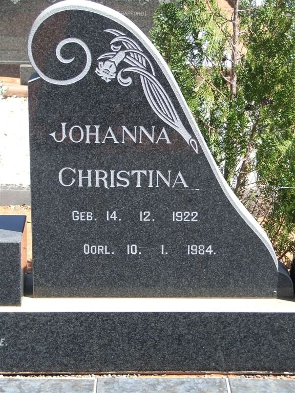 WESTHUIZEN Johanna Christina, van der 1922-1984