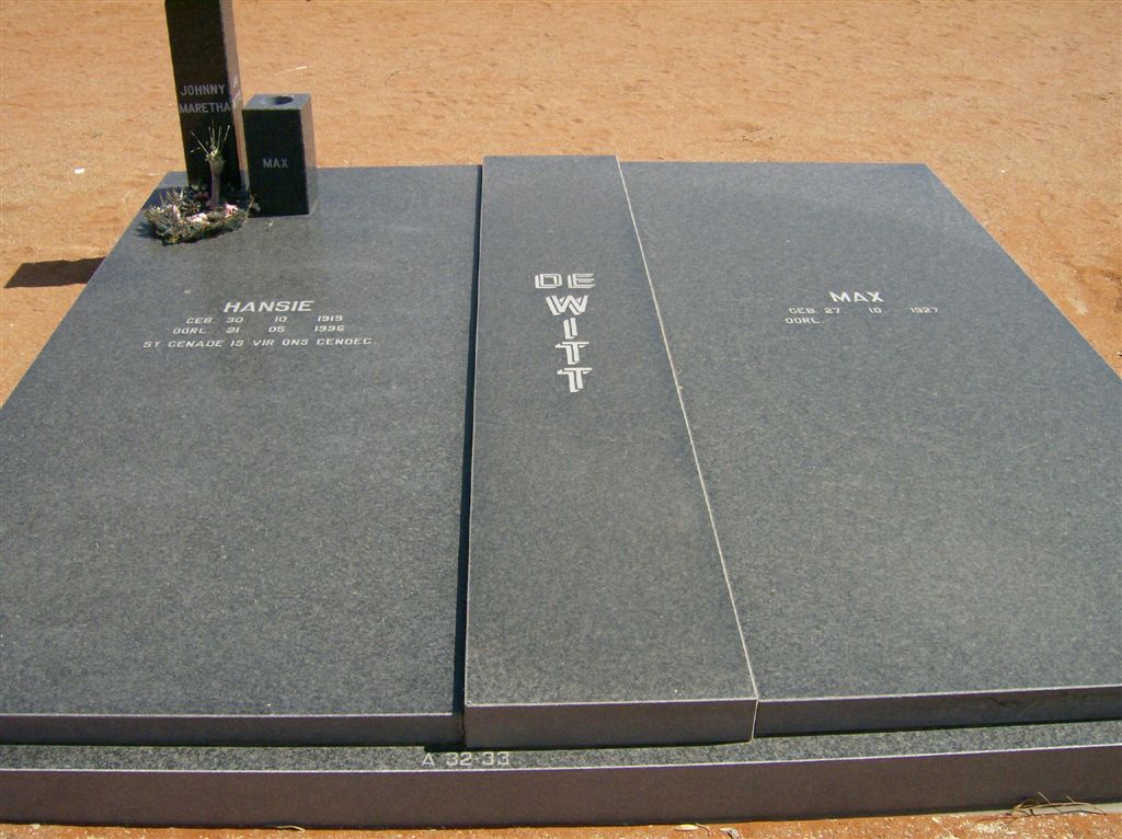 WITT Hansie, de 1919-1996 &amp; Max 1927-