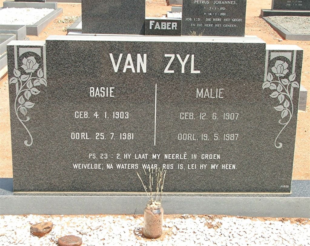ZYL Basie, van 1903-1981 &amp; Malie 1907-1987