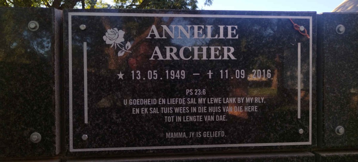 ARCHER Annelie 1949-2016