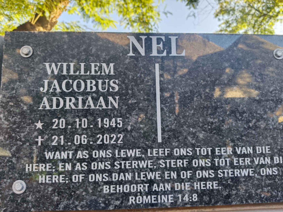 NEL Willem Jacobus Adriaan 1945-2022