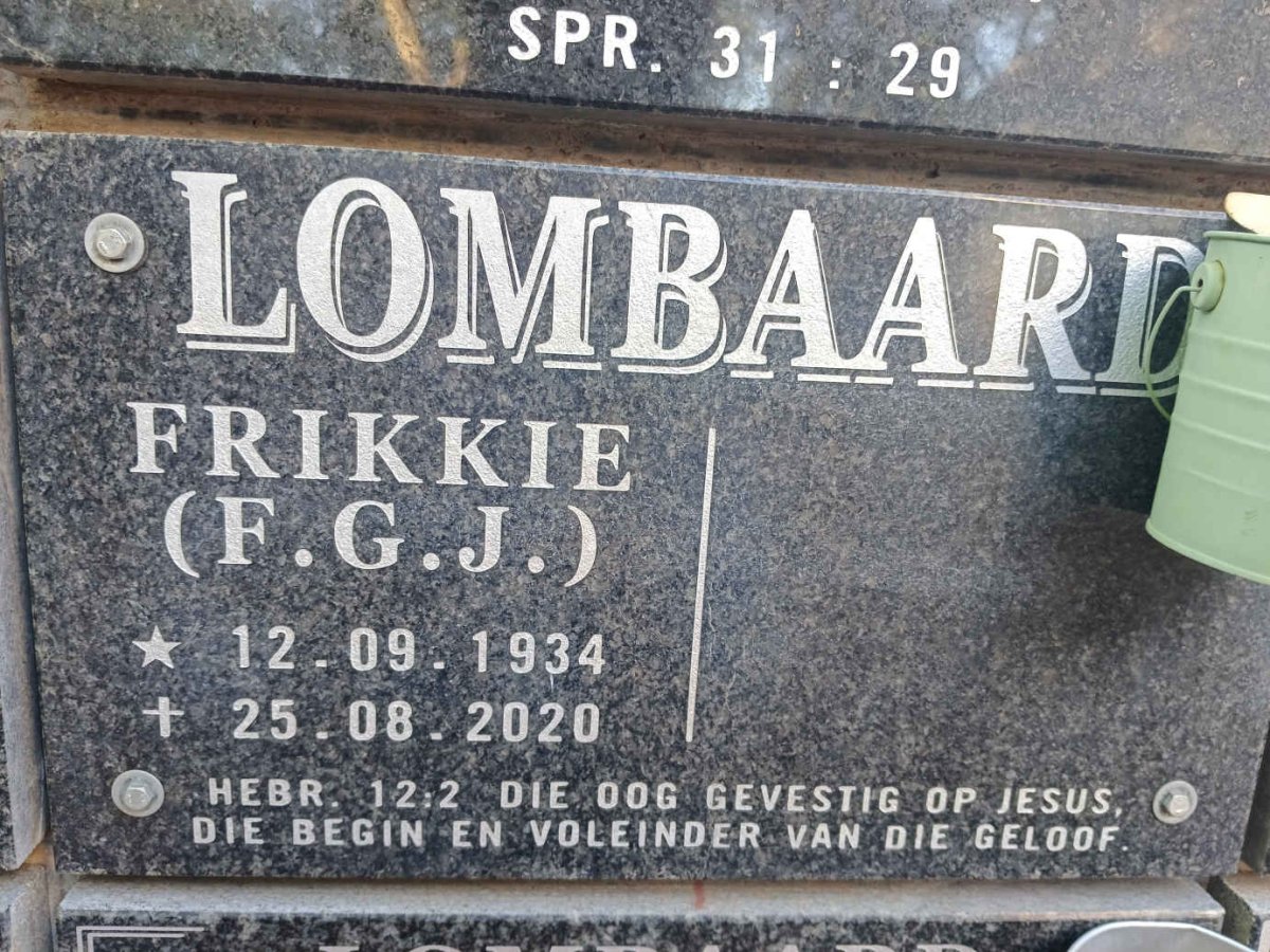 LOMBAARD F.G.J. 1934-2020