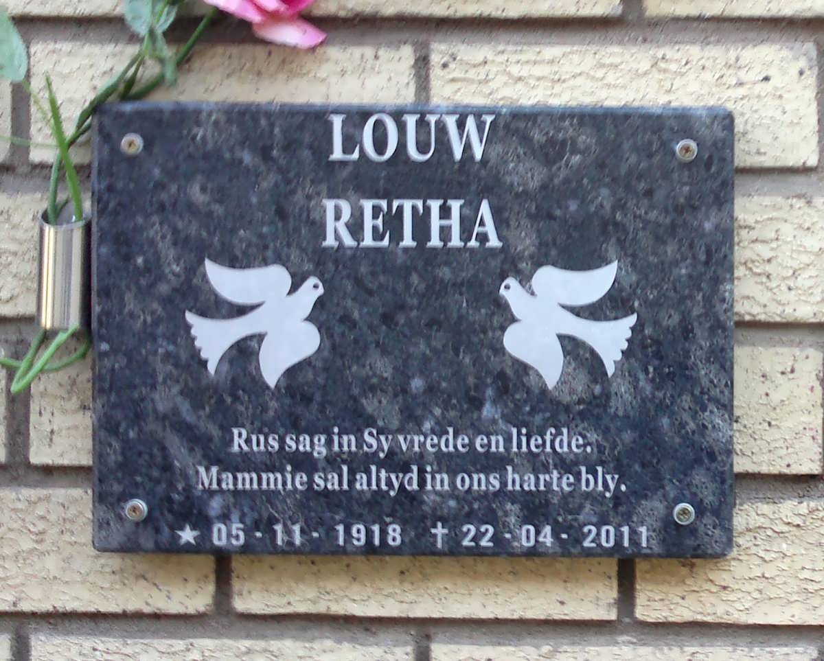 LOUW Retha 1918-2011