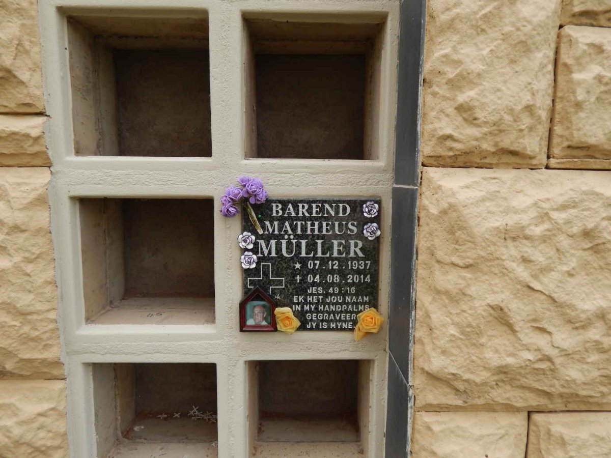 MÜLLER Barend Matheus 1937-2014