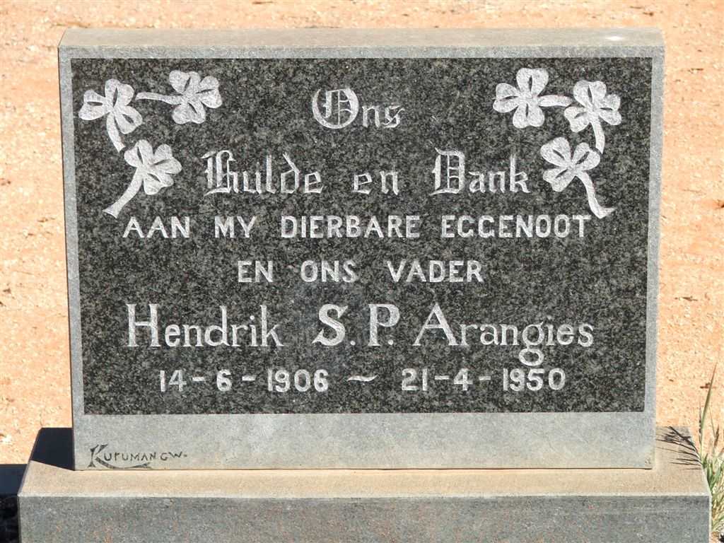 ARANGIES Hendrik S.P. 1906-1950