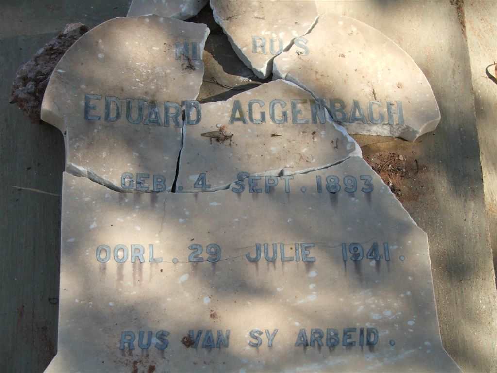 AGGENBACH Eduard 1893-1941