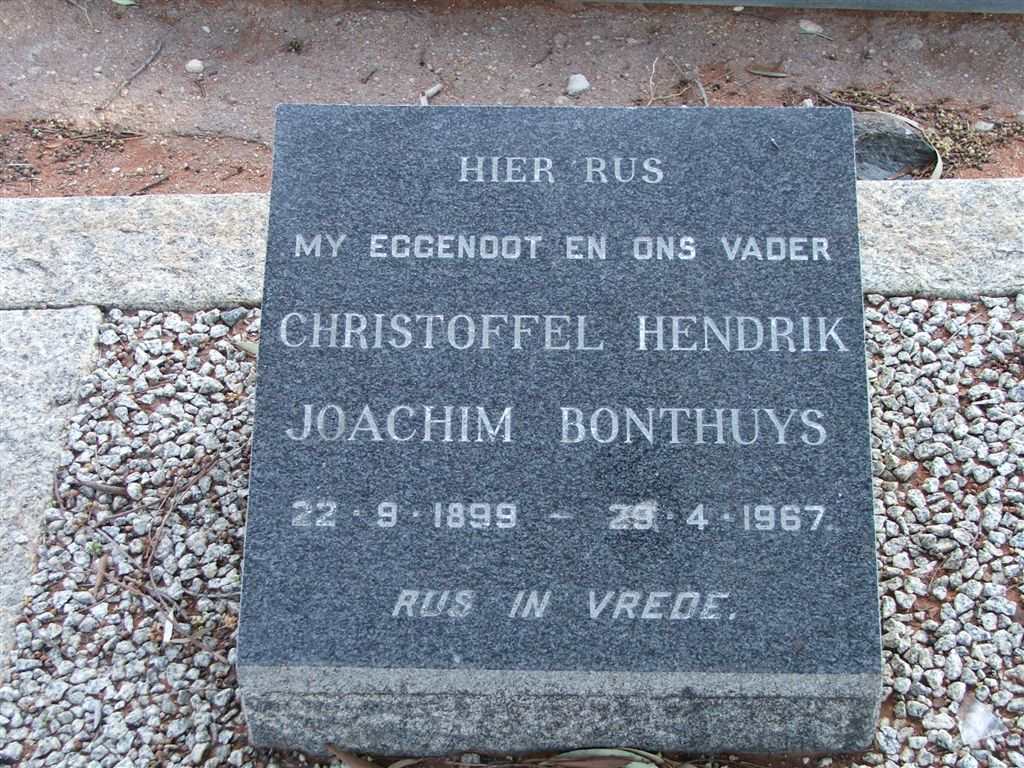 BONTHUYS Christoffel Hendrik Joachim 1899-1967