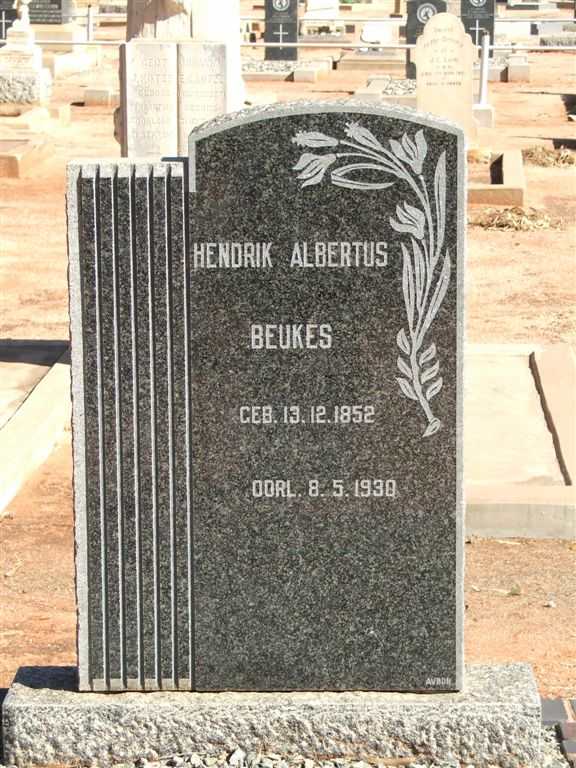 BEUKES Hendrik Albertus 1852-1930
