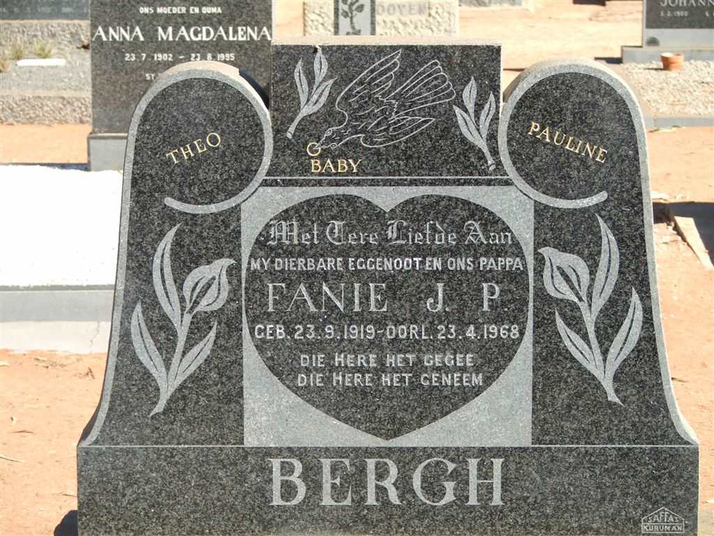 BERGH Fanie J.P. 1919-1968