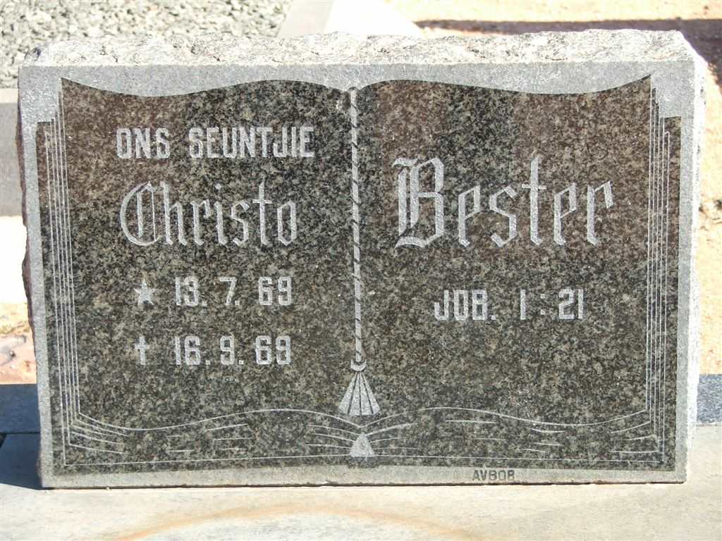 BESTER Christo 1969-1969