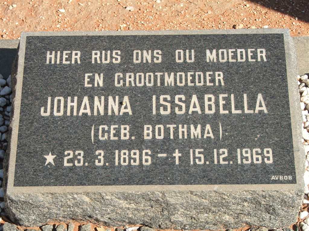 BOTHMA Johanna Issabella 1896-1969