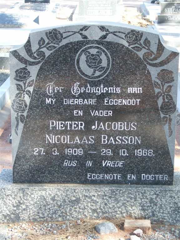 BASSON Pieter Jacobus Nicolaas 1909-1968