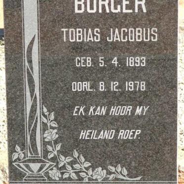 BURGER Tobias Jacobus 1893-1978