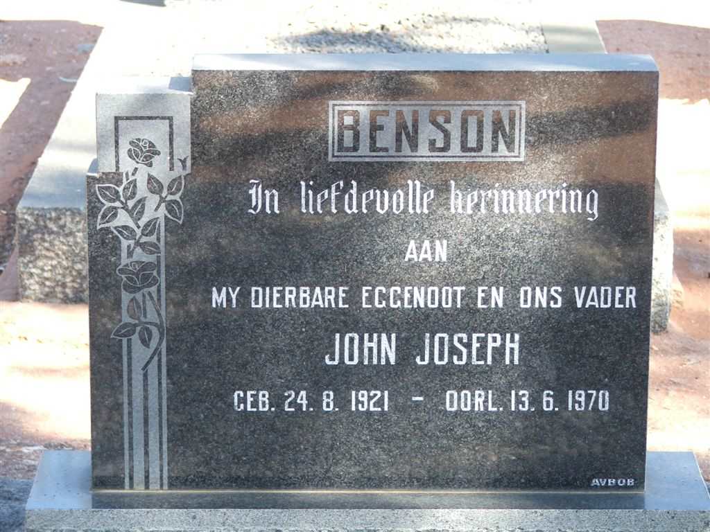 BENSON John Joseph 1921-1970