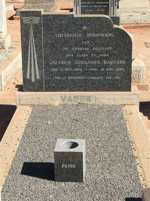 BARNARD Jacobus Johannes 1892-1950