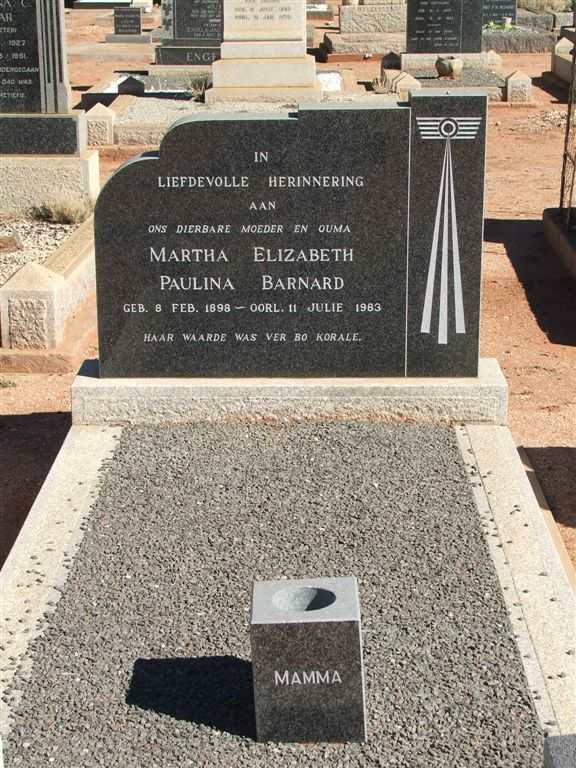 BARNARD Martha Elizabeth Paulina 1898-1983