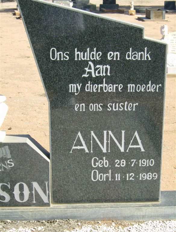 BASSON Anna 1910-1989