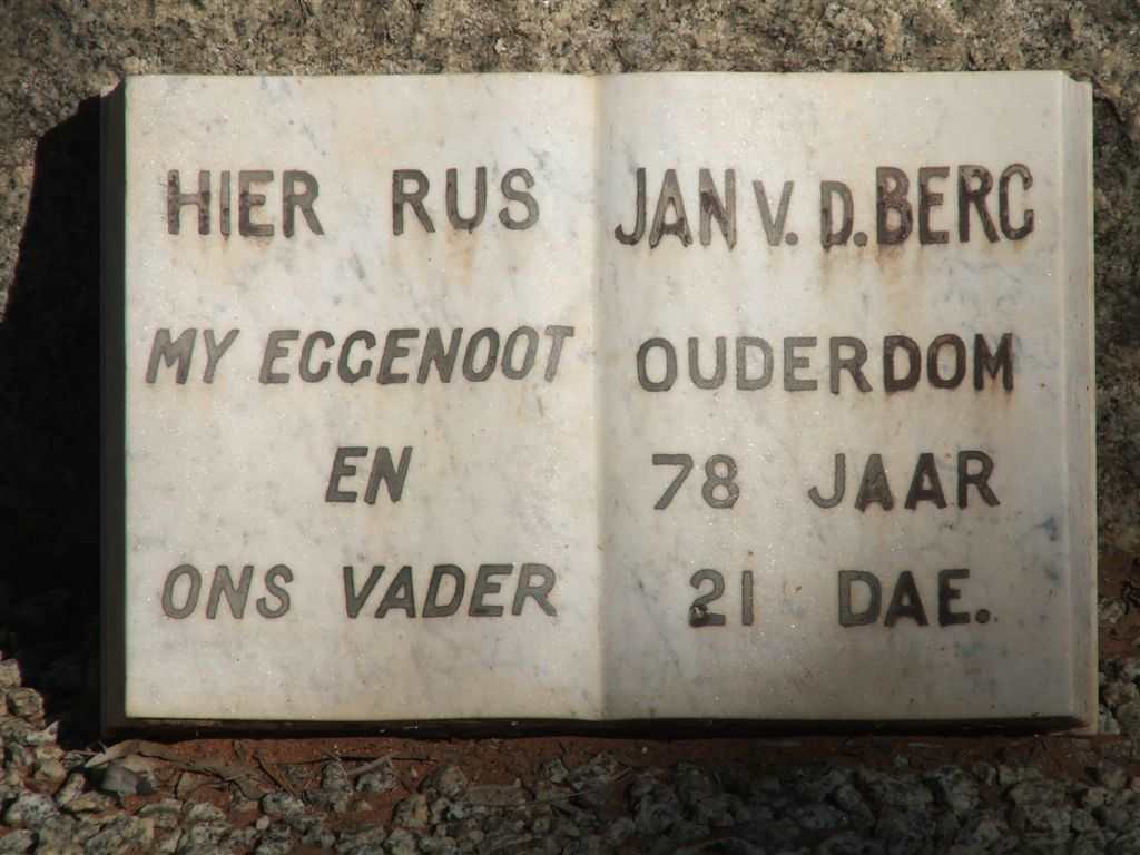 BERGH Jan, v.d.