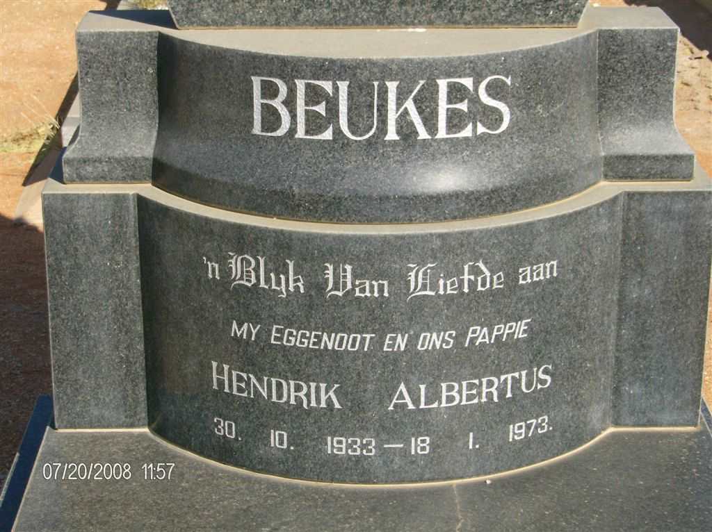 BEUKES Hendrik Albertus 1933-1973