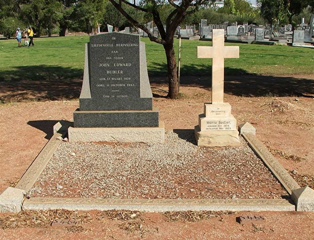 BUDLER John Edward 1874-1947 &amp; BUDLER Maria 1878-1923