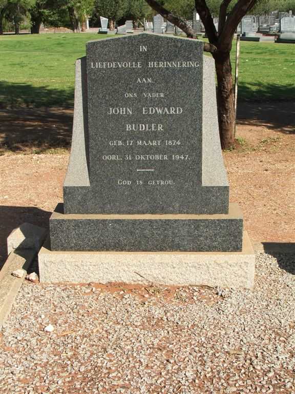 BUDLER John Edward 1874-1947