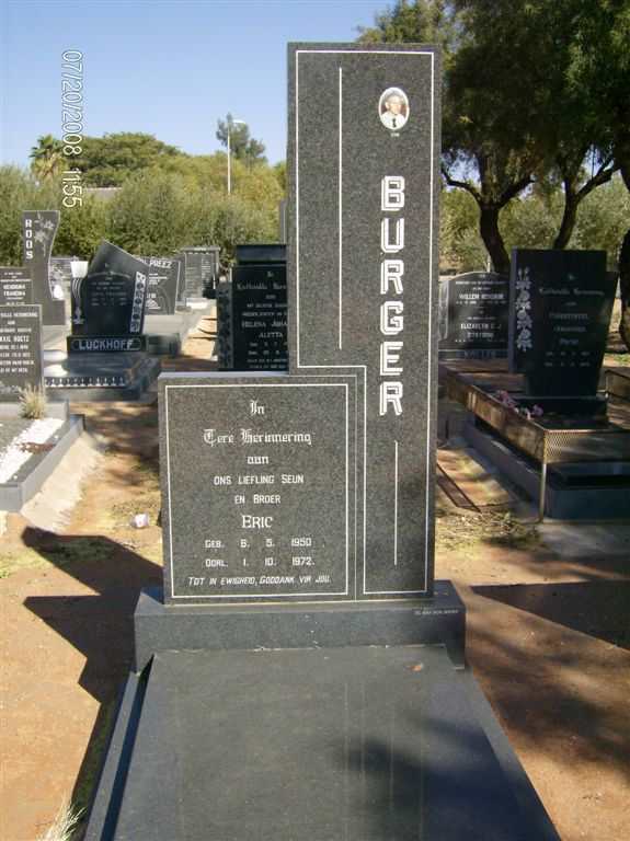 BURGER Eric 1950-1972