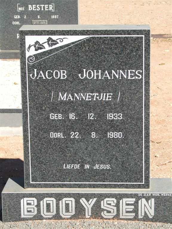 BOOYSEN Jacob Johannes 1933-1980
