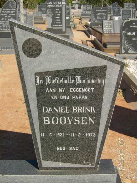 BOOYSEN Daniel Brink 1931-1973