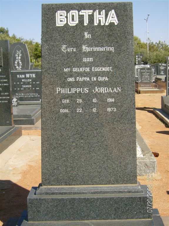BOTHA Philippus Jordaan 1914-1973