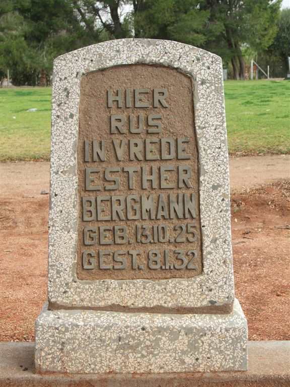 BERGMANN Esther 1925-1932