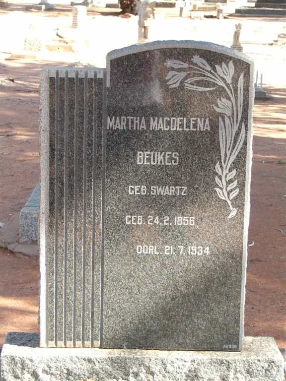 BEUKES Martha Magdelena nee SWARTZ 1856-1934
