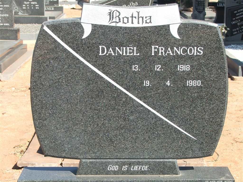 BOTHA Daniël Francois 1918-1980