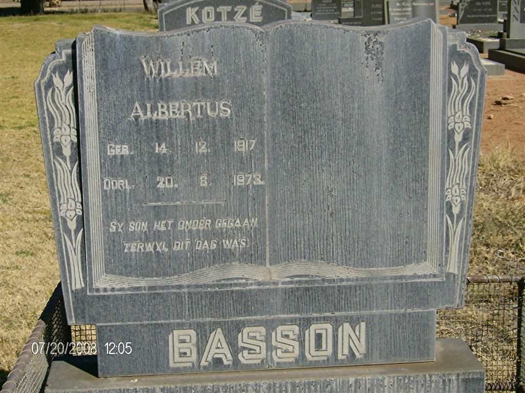 BASSON Willem Albertus 1917-1973