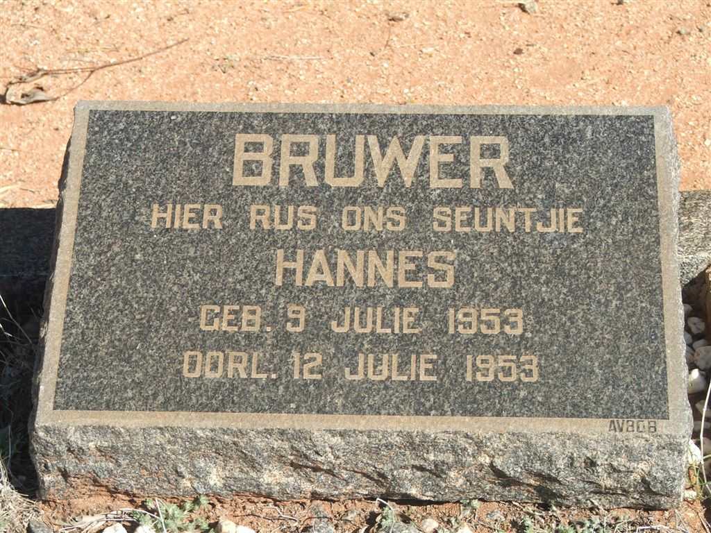 BRUWER Hannes 1953-1953