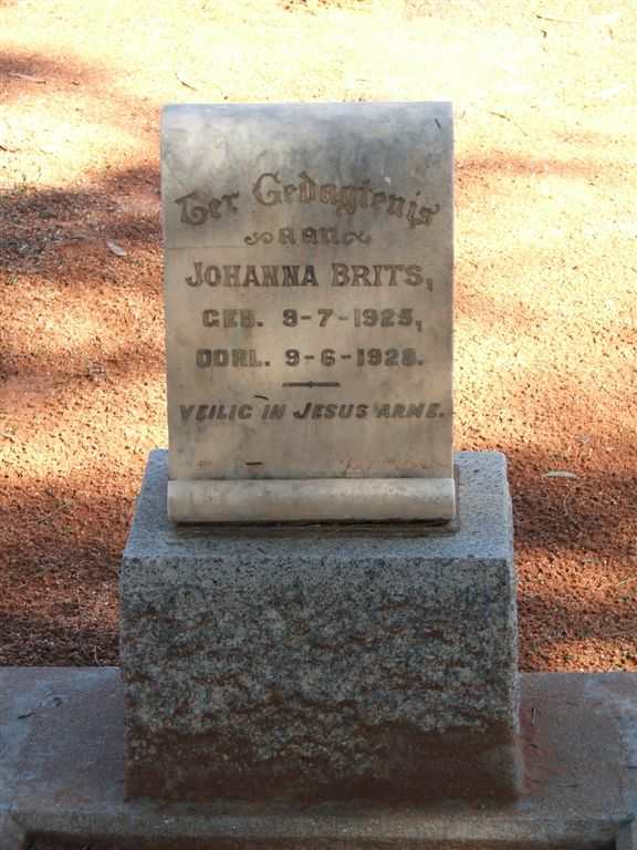 BRITS Johanna 1925-1928
