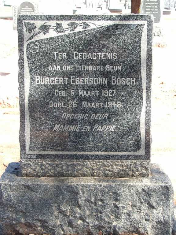 BOSCH Burgert Ebersöhn 1927-1948