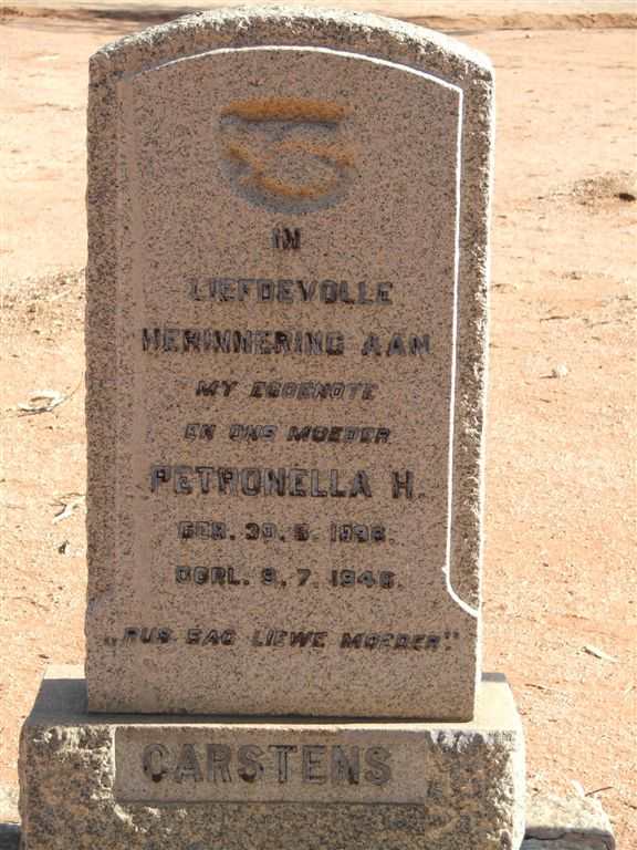 CARSTENS Petronella H. 1896-1946