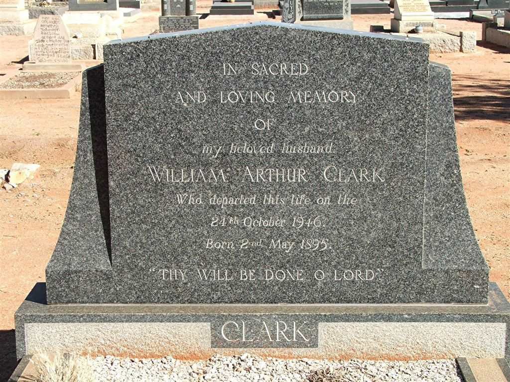 CLARK William Arthur 1895-1946