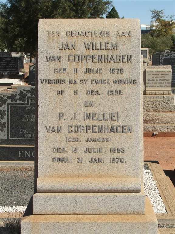 COPPENHAGEN Jan Willem, van 1878-1951 &amp; P.J. JACOBS 1883-1970