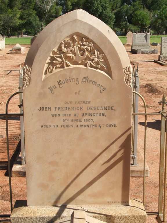 DESCANDE John Frederick -1907
