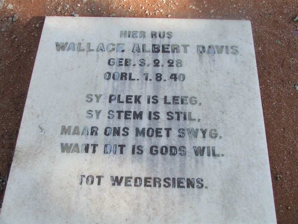 DAVIS Wallace Albert 1928-1940