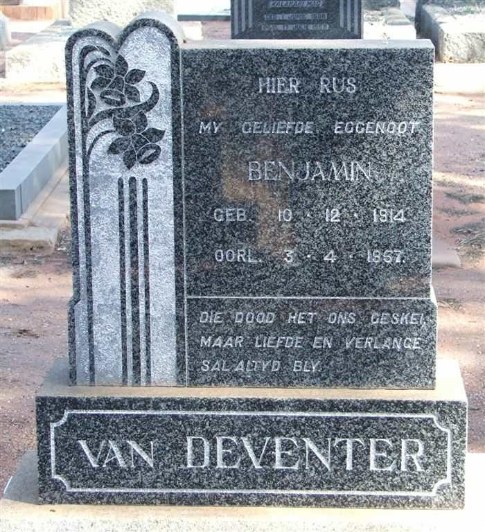 DEVENTER Benjamin, van 1914-1957