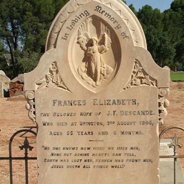 DESCANDE Frances Elizabeth  -1905
