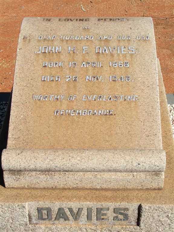 DAVIES John H.F. 1868-1948