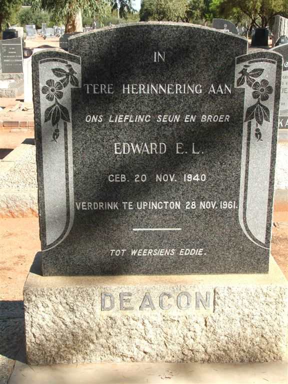 DEACON Edward E.L. 1940-1961