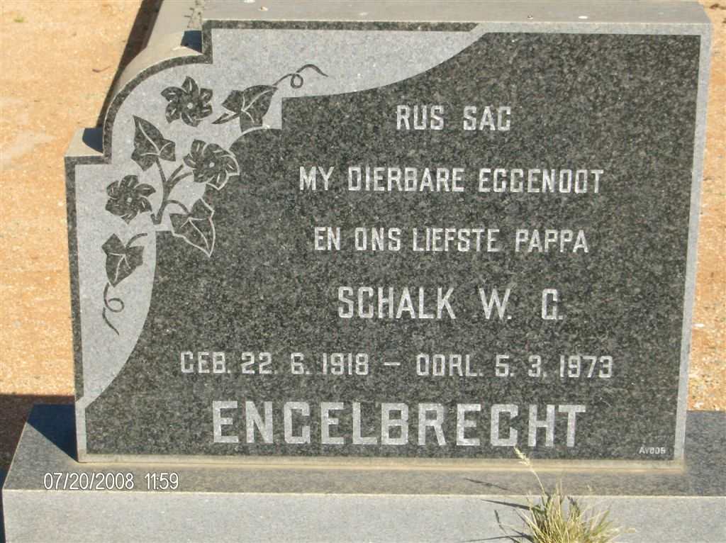 ENGELBRECHT Schalk W.G. 1918-1973