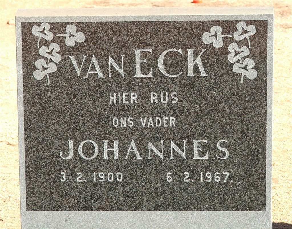 ECK Johannes, van 1900-1967