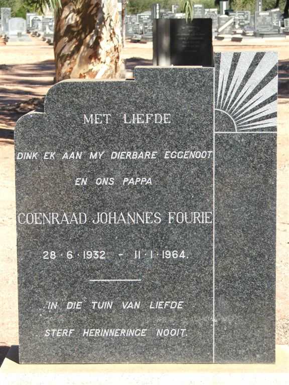 FOURIE Coenraad Johannes 1932-1964