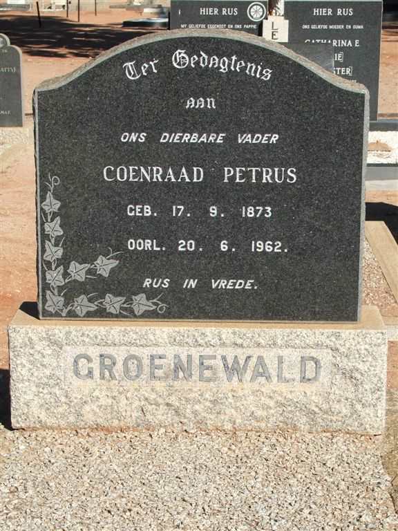 GROENEWALD Coenraad Petrus 1873-1962
