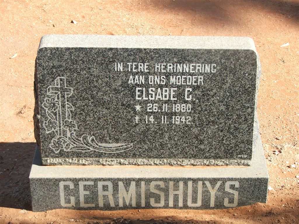 GERMISHUYS Elsabe C. 1880-1942